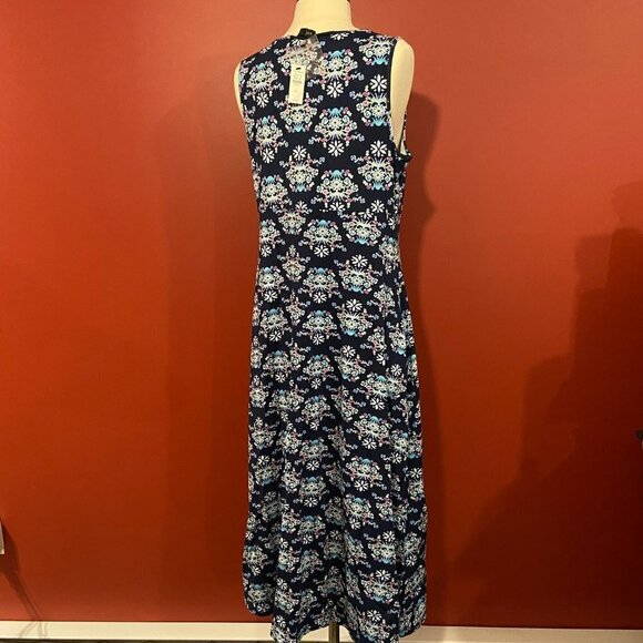 Talbots Petites Women's Blue Floral Maxi Dress - Size LP - NWT - Picture 4 of 5